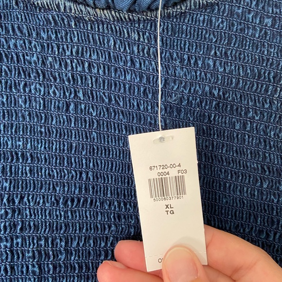 Old Navy - Smocked Chambray Dress - XL NWT - Picture 2 of 2